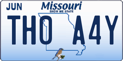 MO license plate TH0A4Y