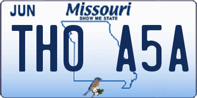 MO license plate TH0A5A