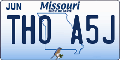 MO license plate TH0A5J