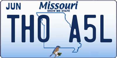 MO license plate TH0A5L