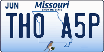 MO license plate TH0A5P