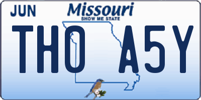 MO license plate TH0A5Y