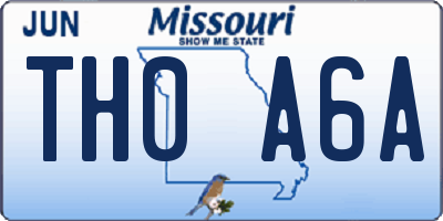 MO license plate TH0A6A