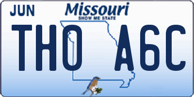 MO license plate TH0A6C