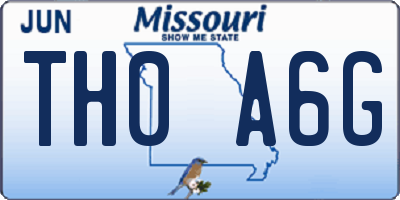 MO license plate TH0A6G
