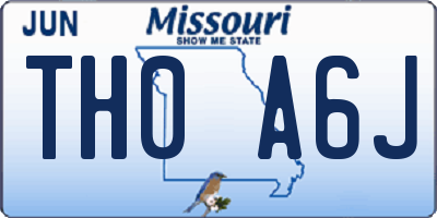 MO license plate TH0A6J