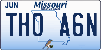 MO license plate TH0A6N