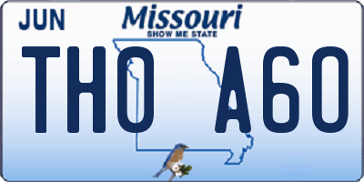 MO license plate TH0A6O