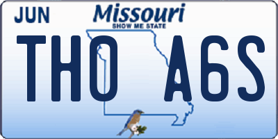 MO license plate TH0A6S