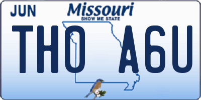 MO license plate TH0A6U
