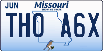 MO license plate TH0A6X