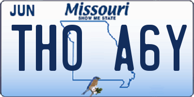 MO license plate TH0A6Y