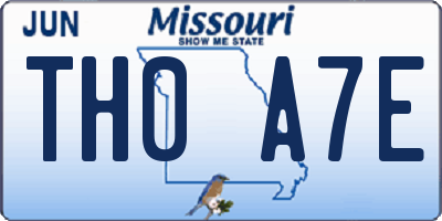 MO license plate TH0A7E