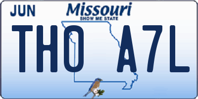 MO license plate TH0A7L