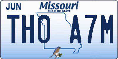 MO license plate TH0A7M