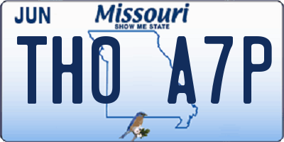 MO license plate TH0A7P