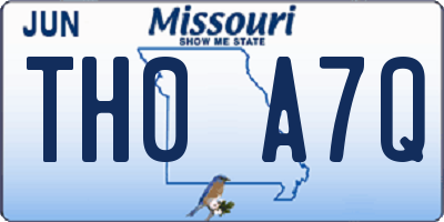 MO license plate TH0A7Q