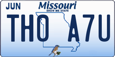 MO license plate TH0A7U