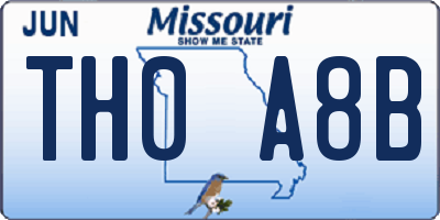 MO license plate TH0A8B