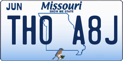 MO license plate TH0A8J