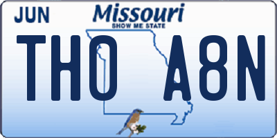 MO license plate TH0A8N