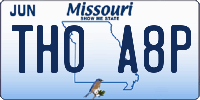 MO license plate TH0A8P