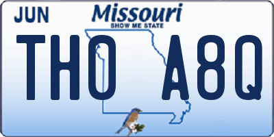 MO license plate TH0A8Q