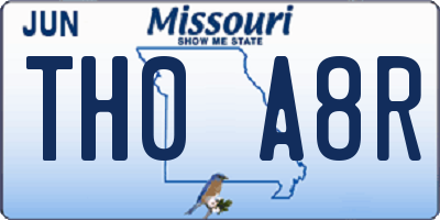 MO license plate TH0A8R