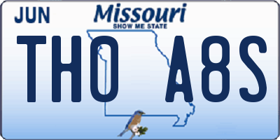 MO license plate TH0A8S