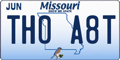 MO license plate TH0A8T