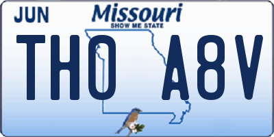MO license plate TH0A8V
