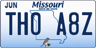 MO license plate TH0A8Z