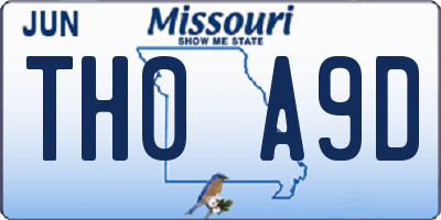 MO license plate TH0A9D