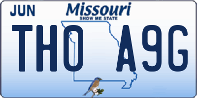 MO license plate TH0A9G