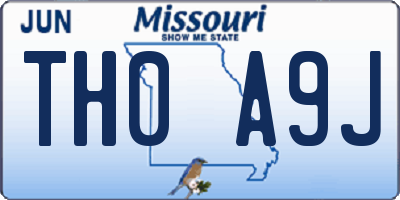 MO license plate TH0A9J