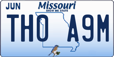 MO license plate TH0A9M