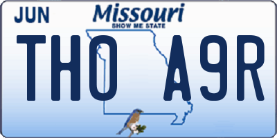 MO license plate TH0A9R