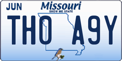 MO license plate TH0A9Y