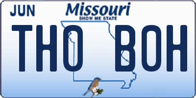 MO license plate TH0B0H