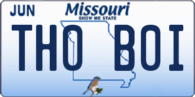 MO license plate TH0B0I