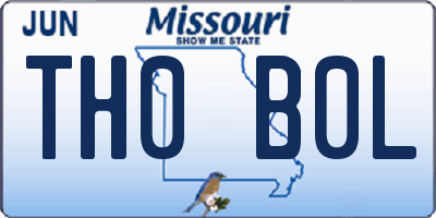 MO license plate TH0B0L