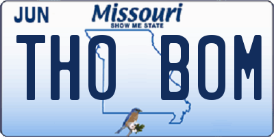 MO license plate TH0B0M