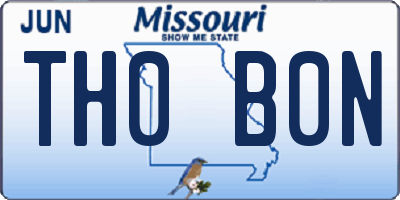 MO license plate TH0B0N