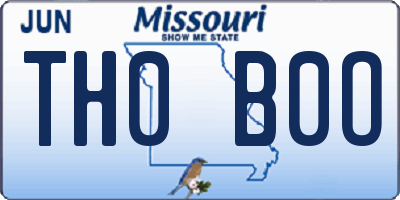 MO license plate TH0B0O
