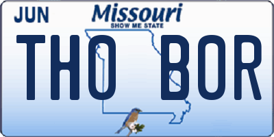 MO license plate TH0B0R