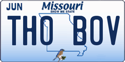MO license plate TH0B0V