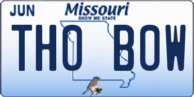 MO license plate TH0B0W