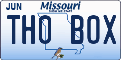 MO license plate TH0B0X