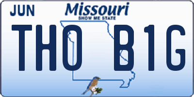 MO license plate TH0B1G