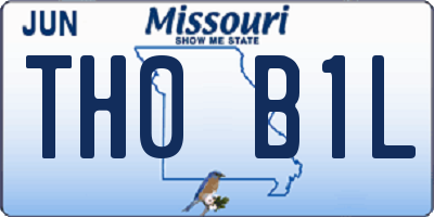 MO license plate TH0B1L